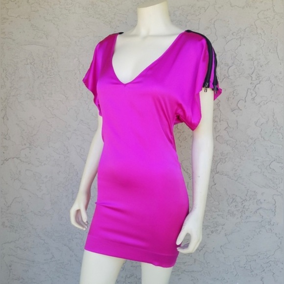 Affliction Silk Dress with exposed zipper detail - Picture 6 of 8